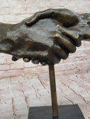 Handshake Friendship Surreal Bronze Sculpture Dali 15" x 14"