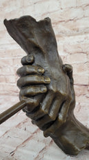 Handshake Friendship Surreal Bronze Sculpture Dali 15" x 14"