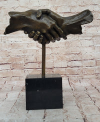 Handshake Friendship Surreal Bronze Sculpture Dali 15" x 14"