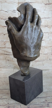 Shame on Me Surreal Face Hand Salvador Dali Bronze 17" x 9"