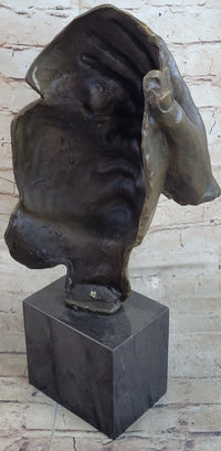Shame on Me Surreal Face Hand Salvador Dali Bronze 17" x 9"