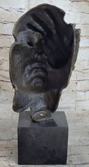 Shame on Me Surreal Face Hand Salvador Dali Bronze 17" x 9"
