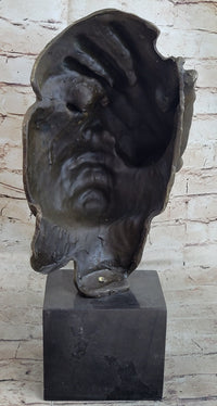 Shame on Me Surreal Face Hand Salvador Dali Bronze 17" x 9"