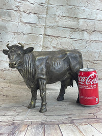 Milk Cow Cattle Bronze Sculpture 9" x 11"