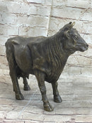 Milk Cow Cattle Bronze Sculpture 9" x 11"