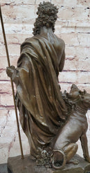 Hades Pluto & Cerberus 3 Headed Dog Bronze Metal Sculpture