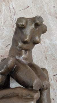The Hand of Rodin - Bronze Sculpture Holding Nude Female Torso Figure