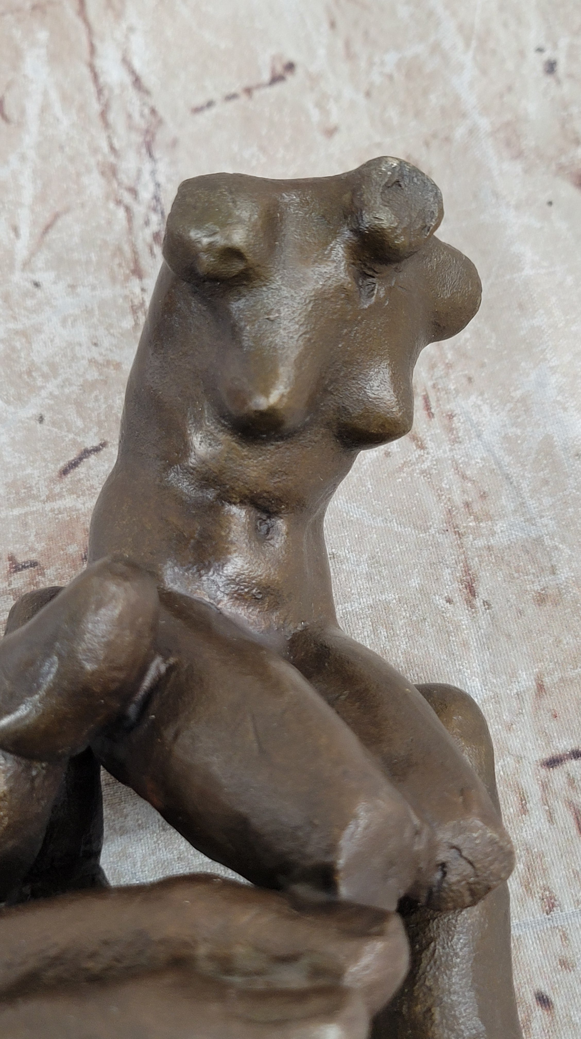 The Hand of Rodin - Bronze Sculpture Holding Nude Female Torso Figure