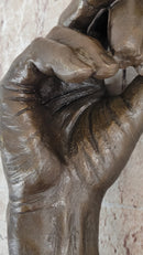 The Hand of Rodin - Bronze Sculpture Holding Nude Female Torso Figure