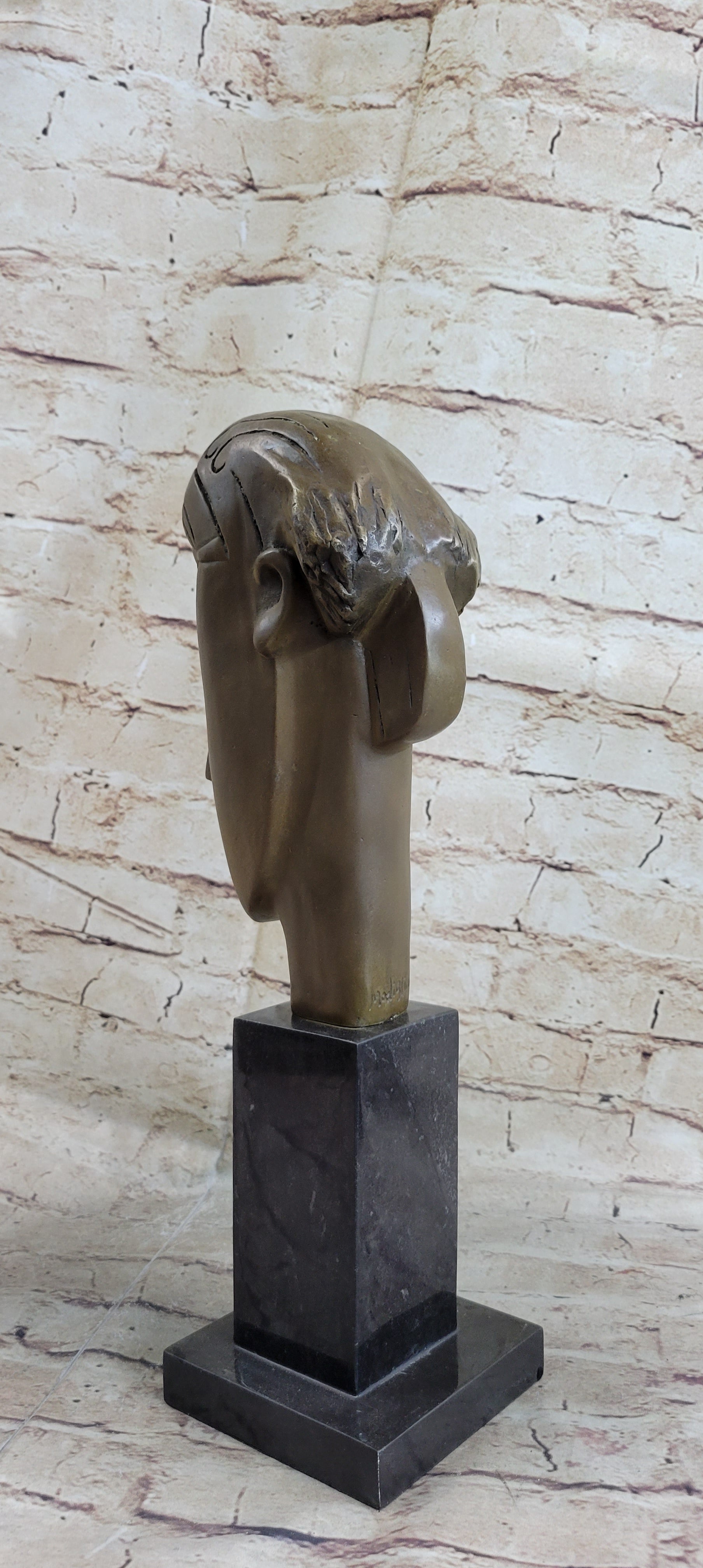 Modigliani Head of Caryatid Bronze Metal Sculpture Abstract Art
