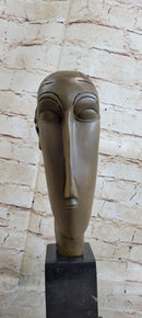 Modigliani Head of Caryatid Bronze Metal Sculpture Abstract Art