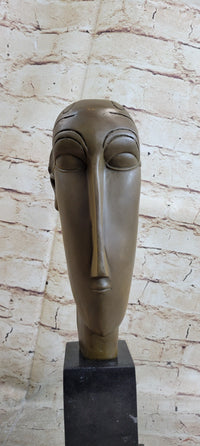 Modigliani Head of Caryatid Bronze Metal Sculpture Abstract Art
