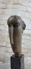 Modigliani Head of Caryatid Bronze Metal Sculpture Abstract Art