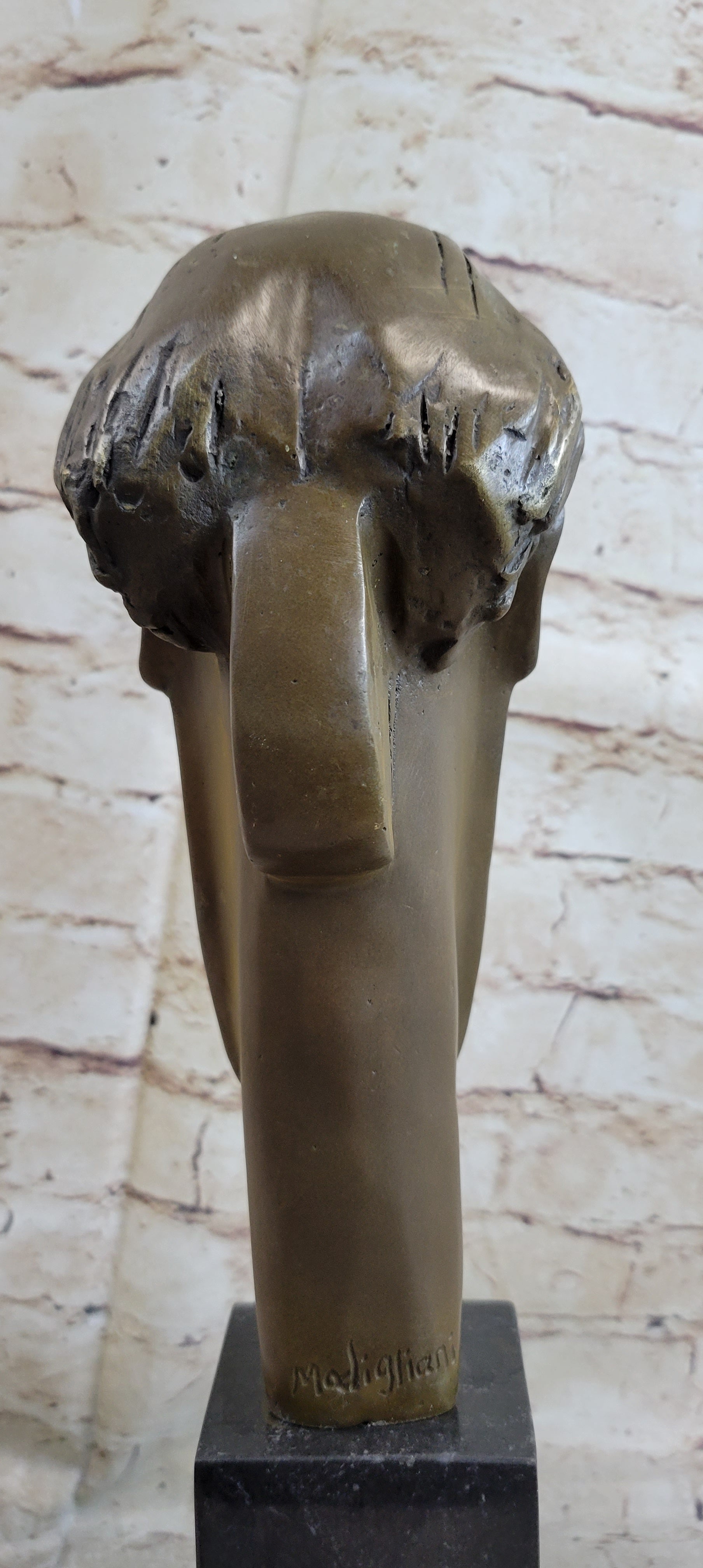 Modigliani Head of Caryatid Bronze Metal Sculpture Abstract Art