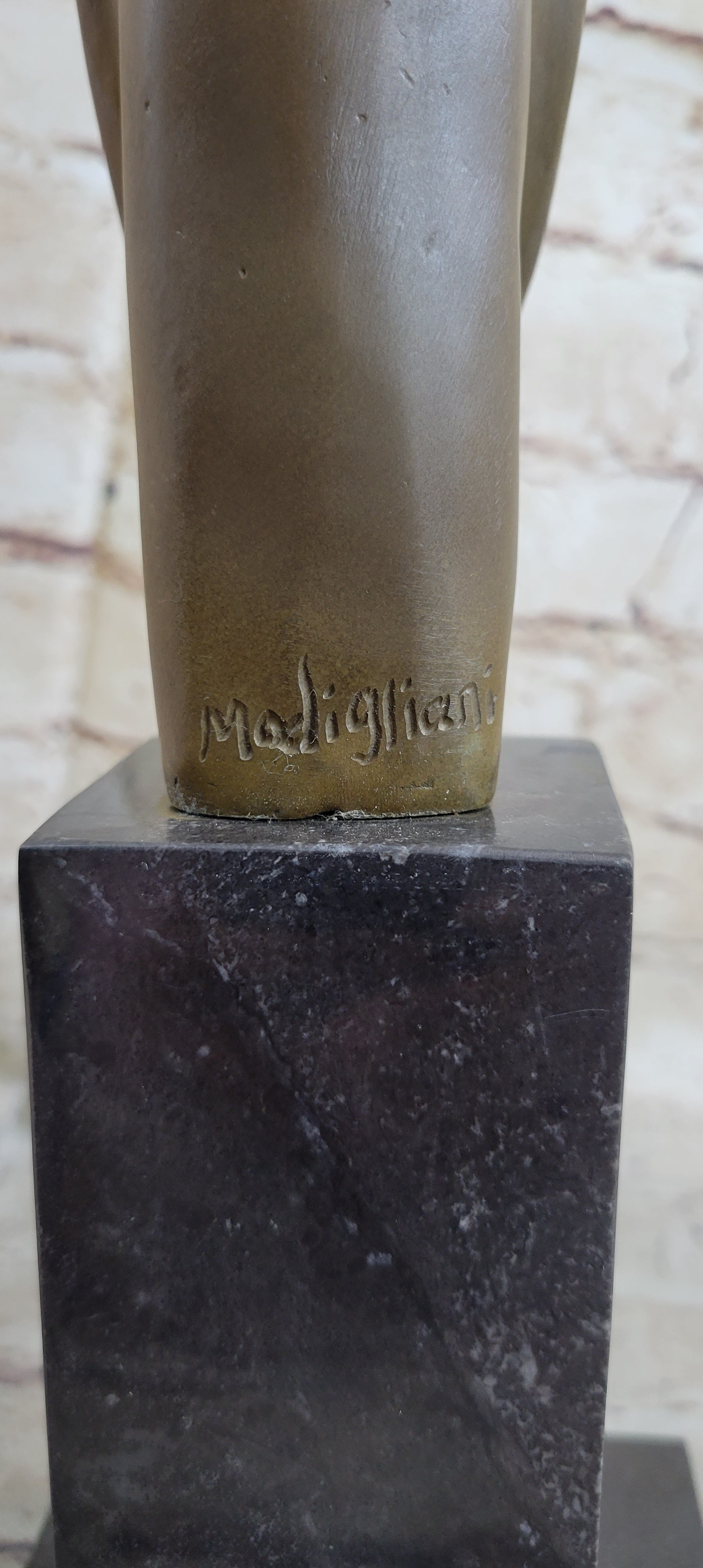 Modigliani Head of Caryatid Bronze Metal Sculpture Abstract Art