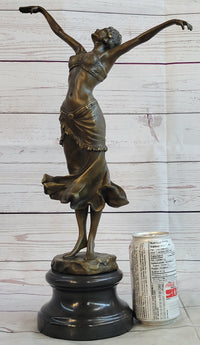 Belly Dancer Girl Bronze Sculpture Art Deco DH Chiparus