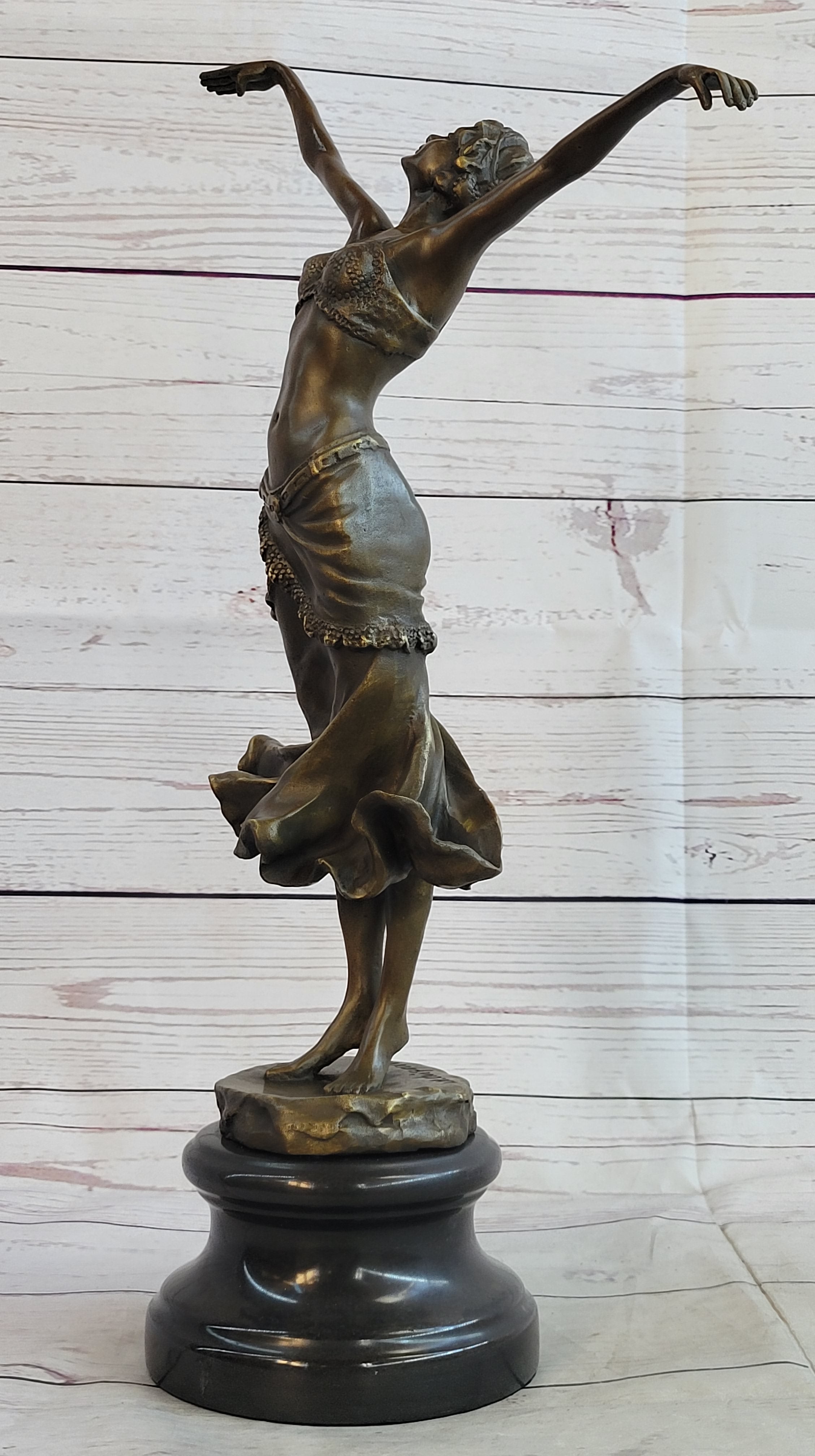 Belly Dancer Girl Bronze Sculpture Art Deco DH Chiparus
