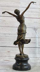 Belly Dancer Girl Bronze Sculpture Art Deco DH Chiparus