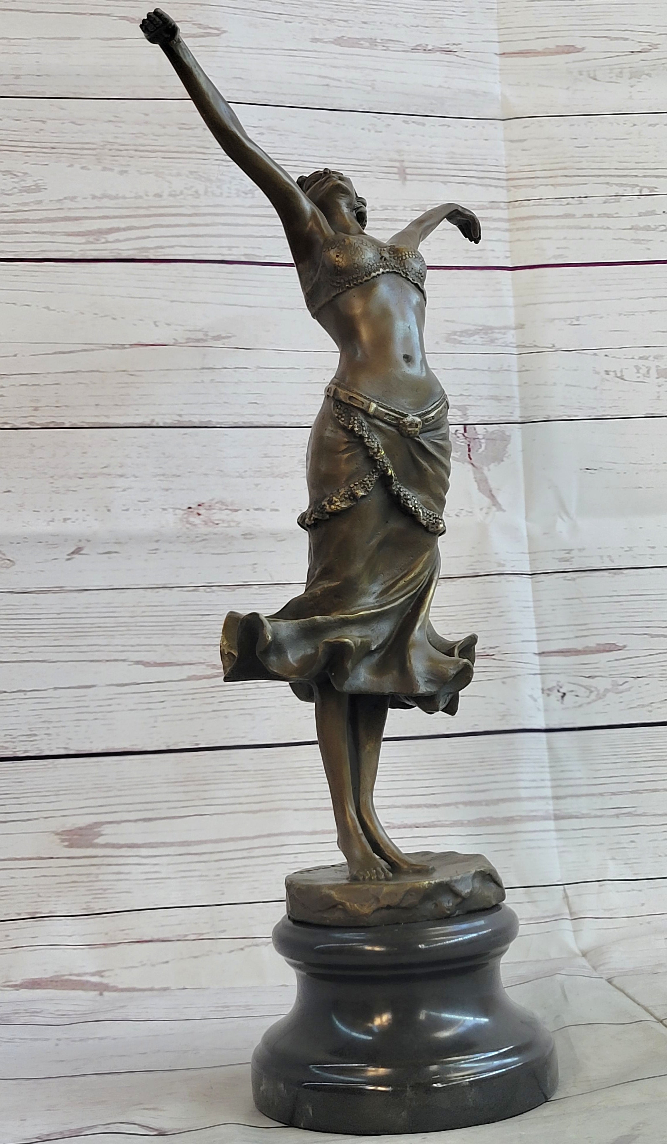 Belly Dancer Girl Bronze Sculpture Art Deco DH Chiparus