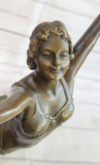 Belly Dancer Girl Bronze Sculpture Art Deco DH Chiparus