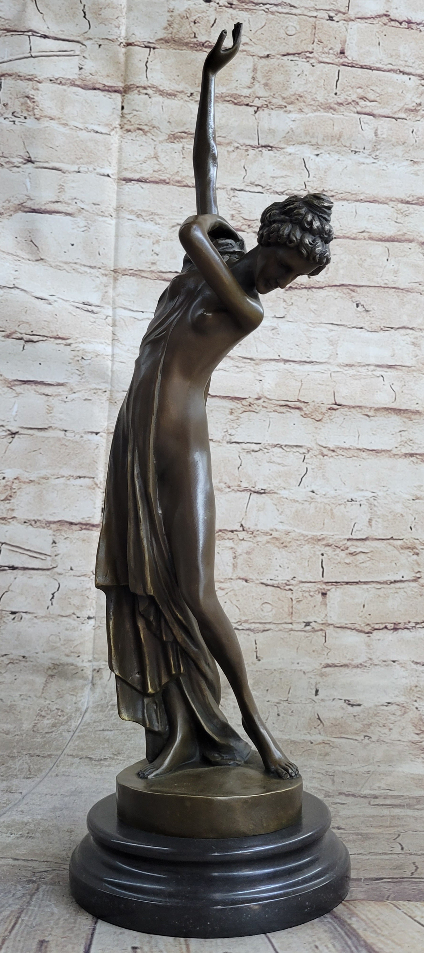 100% Solid Nude Roman Dancer Entertainer Sculpture