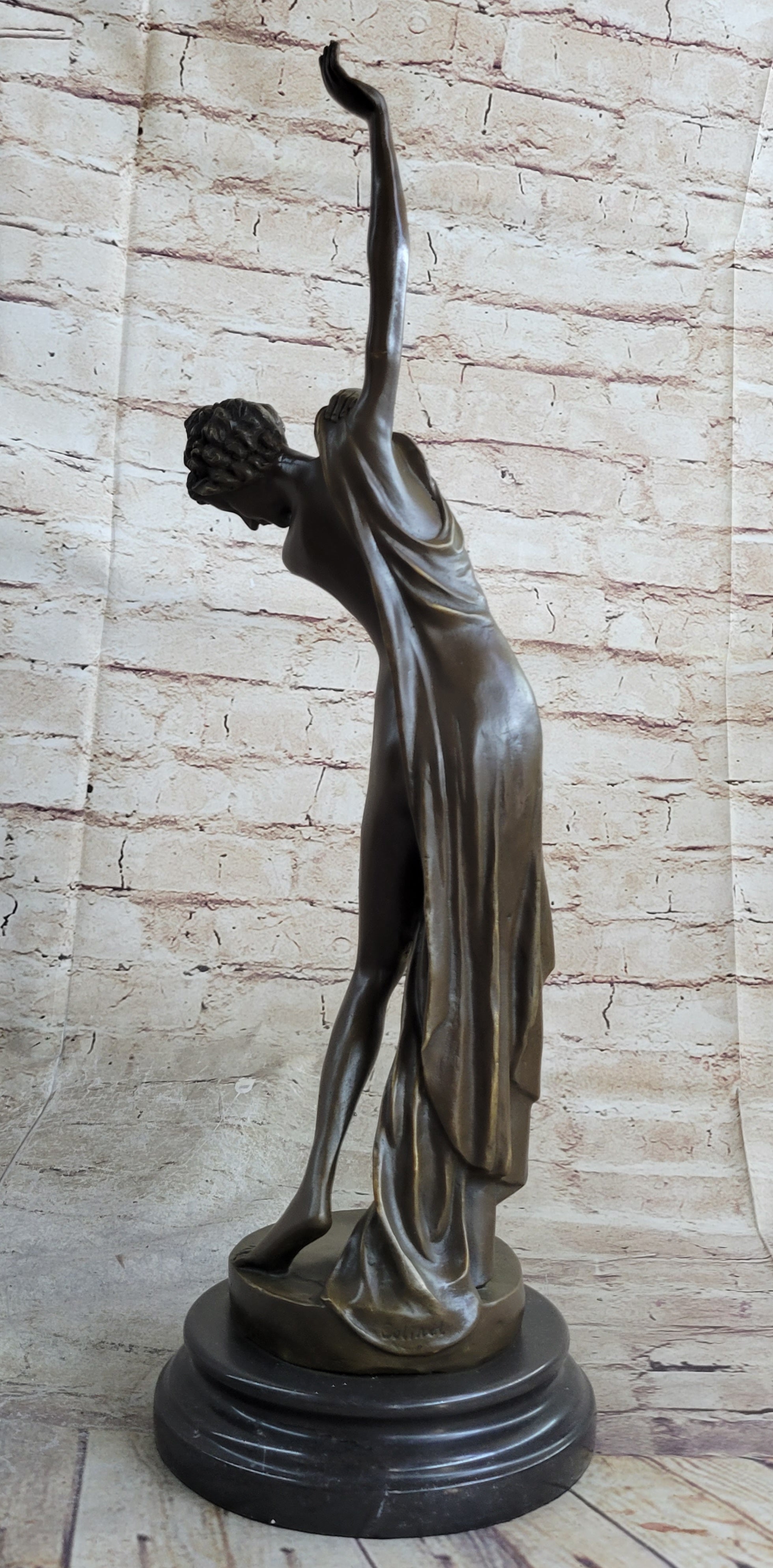 100% Solid Nude Roman Dancer Entertainer Sculpture