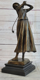 Golf Lover Mother's Day Female Golfer Club Bag Bronze Marble