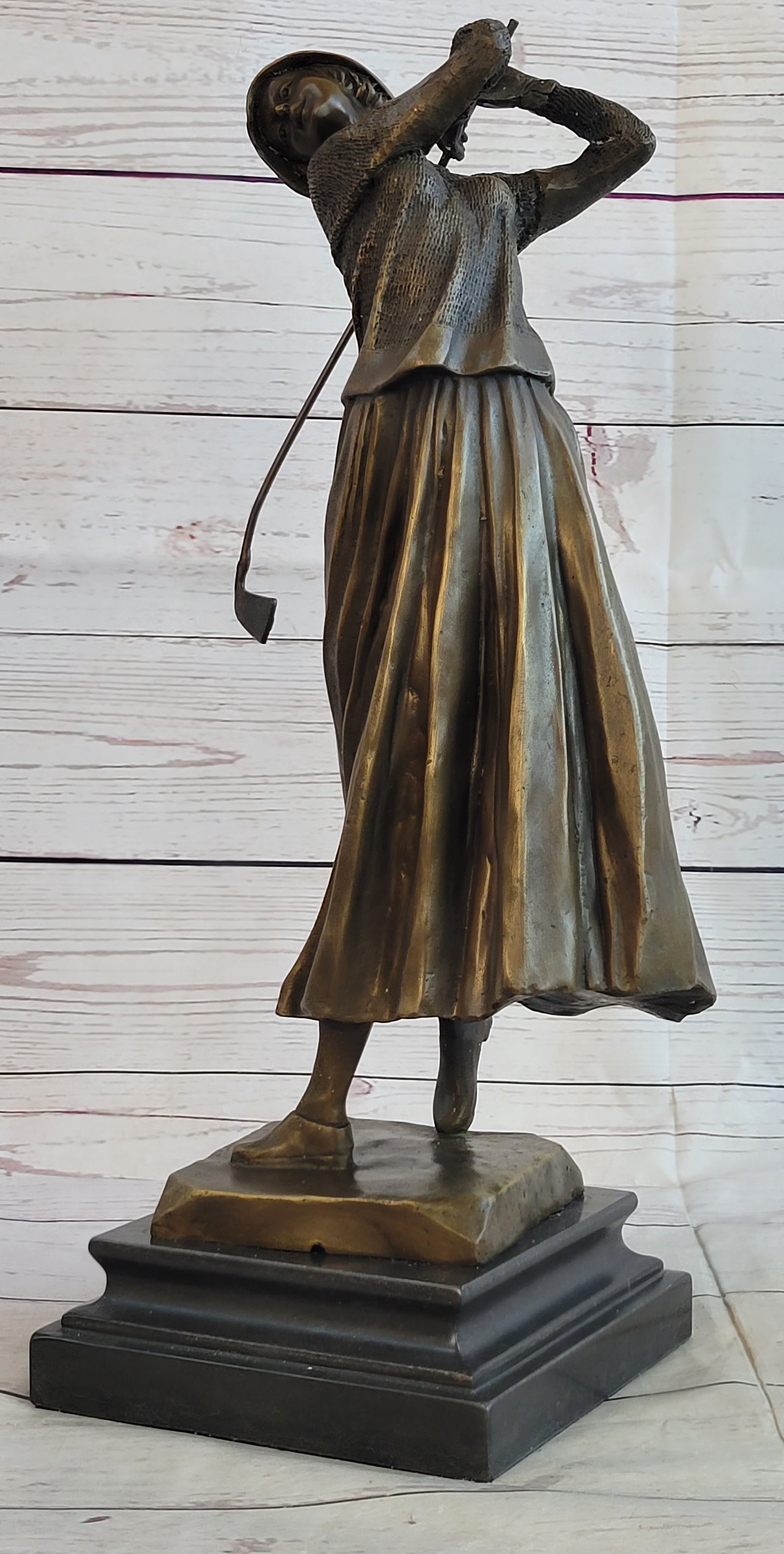 Golf Lover Mother's Day Female Golfer Club Bag Bronze Marble