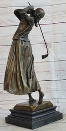 Golf Lover Mother's Day Female Golfer Club Bag Bronze Marble