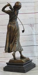 Golf Lover Mother's Day Female Golfer Club Bag Bronze Marble