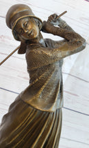 Golf Lover Mother's Day Female Golfer Club Bag Bronze Marble