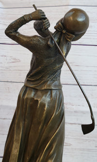 Golf Lover Mother's Day Female Golfer Club Bag Bronze Marble