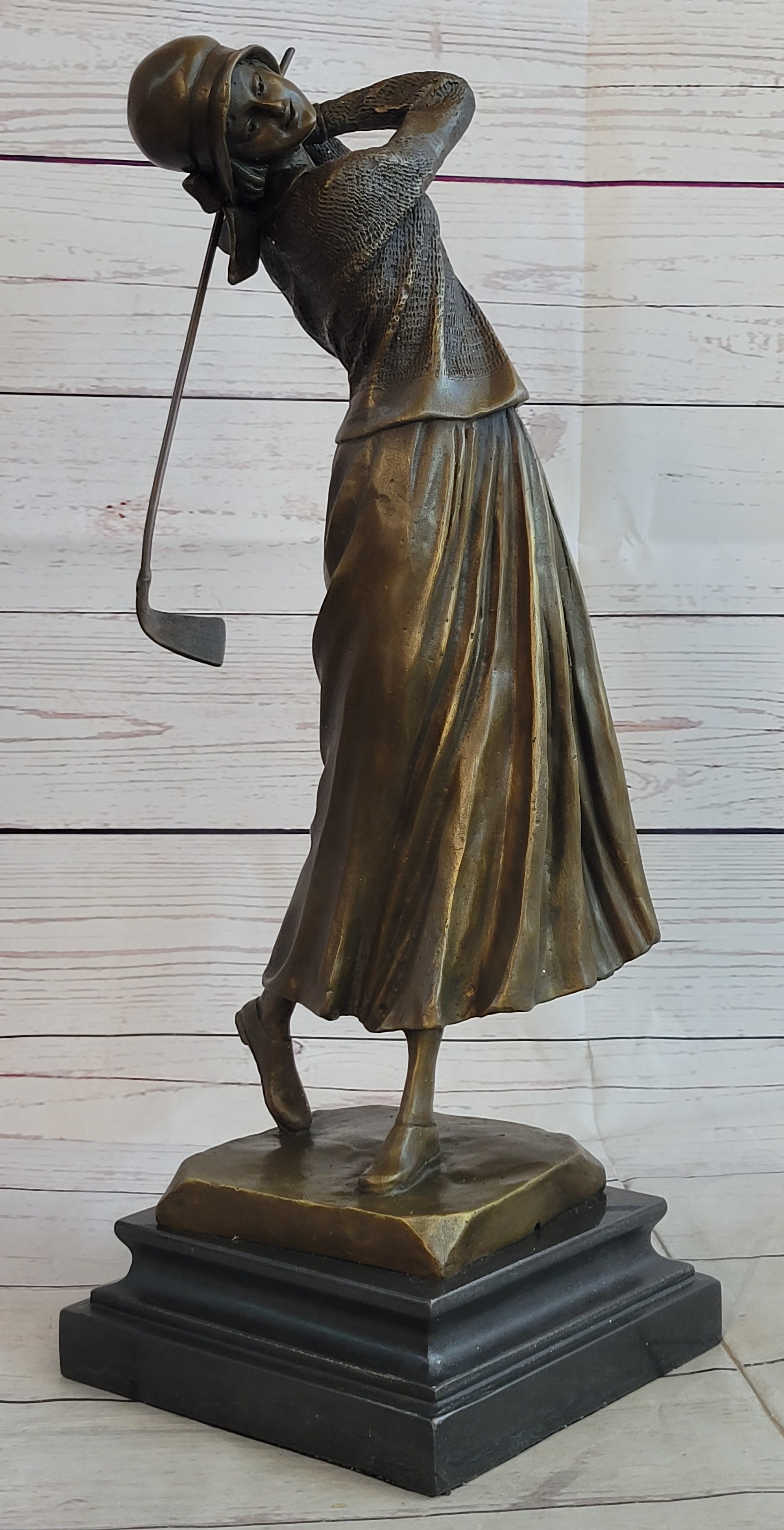 Golf Lover Mother's Day Female Golfer Club Bag Bronze Marble