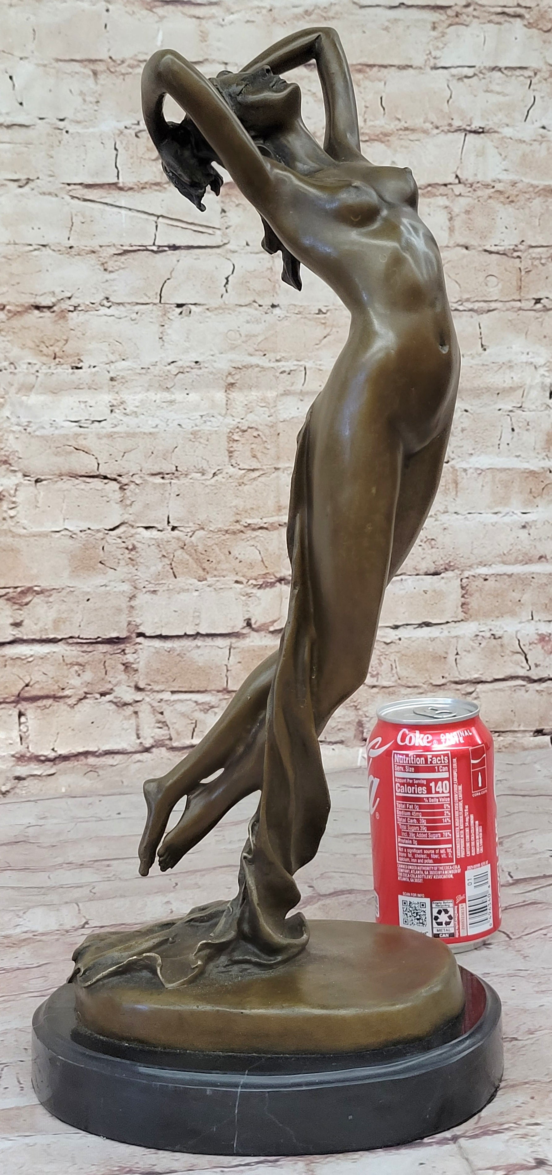 Hot Cast Bronze Nude Girl Floating Female Figuring Art Deco Bronze Sculpture