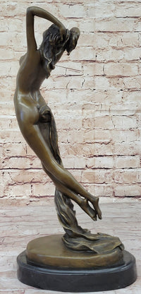 Hot Cast Bronze Nude Girl Floating Female Figuring Art Deco Bronze Sculpture