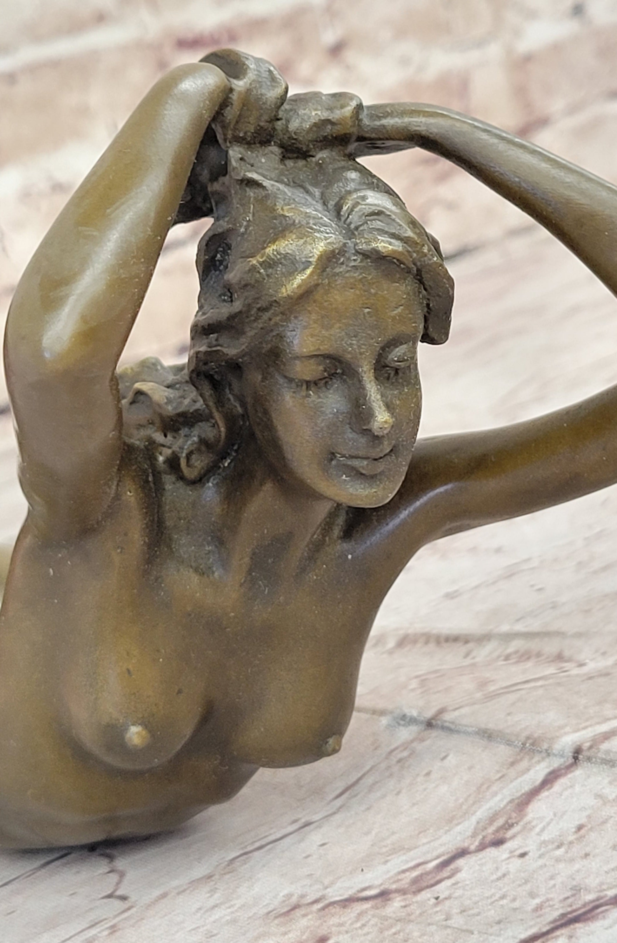 Hot Cast Bronze Nude Girl Floating Female Figuring Art Deco Bronze Sculpture