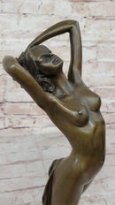 Hot Cast Bronze Nude Girl Floating Female Figuring Art Deco Bronze Sculpture