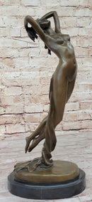 Hot Cast Bronze Nude Girl Floating Female Figuring Art Deco Bronze Sculpture