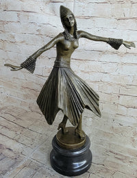Bruno Zach Captive Dancer Bronze Sculpture Art Nouveau