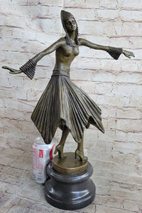 Bruno Zach Captive Dancer Bronze Sculpture Art Nouveau