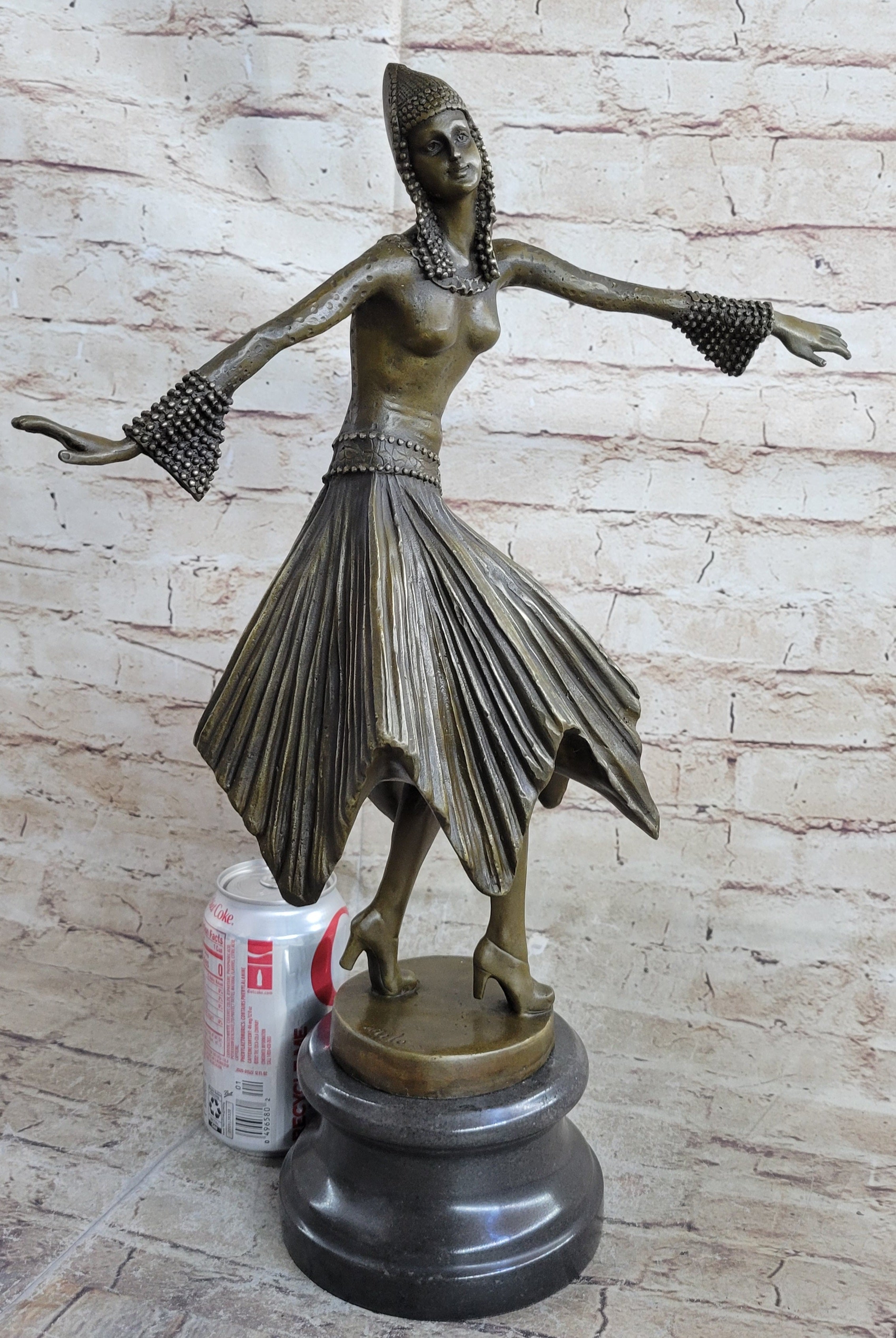 Bruno Zach Captive Dancer Bronze Sculpture Art Nouveau