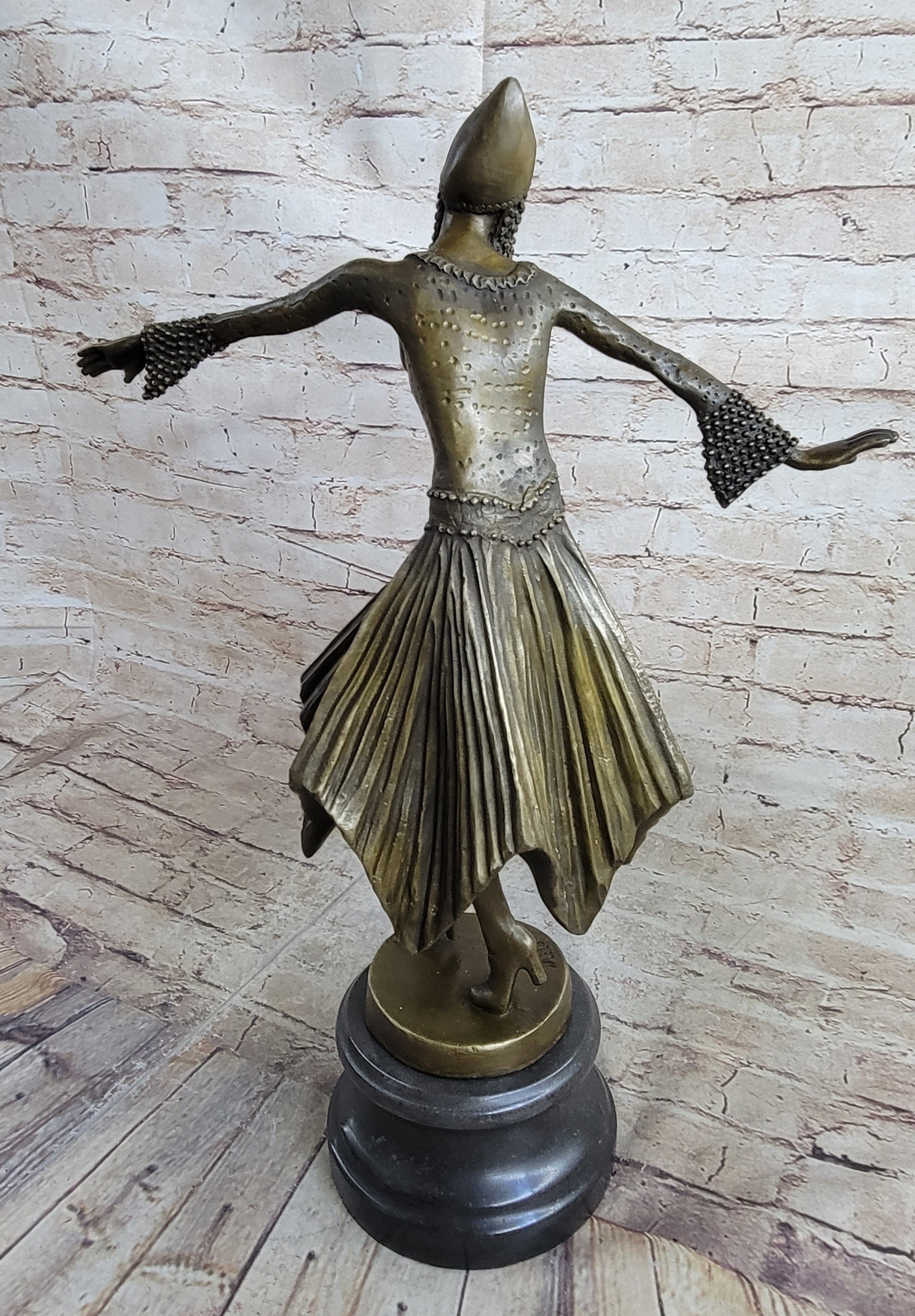 Bruno Zach Captive Dancer Bronze Sculpture Art Nouveau