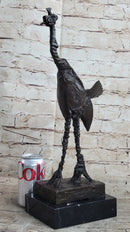Pablo Picasso Steampunk Abstract Ostrich Bird Bronze Sculpture
