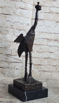 Pablo Picasso Steampunk Abstract Ostrich Bird Bronze Sculpture