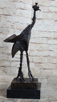 Pablo Picasso Steampunk Abstract Ostrich Bird Bronze Sculpture