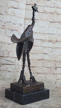 Pablo Picasso Steampunk Abstract Ostrich Bird Bronze Sculpture
