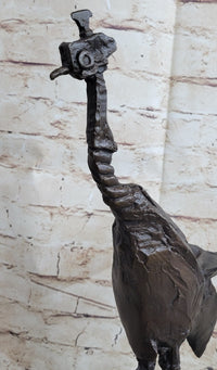 Pablo Picasso Steampunk Abstract Ostrich Bird Bronze Sculpture