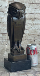 Art Deco Bronze Owl – Modern Stylized Bird