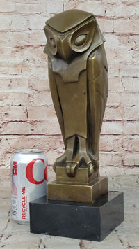 Art Deco Bronze Owl – Modern Stylized Bird