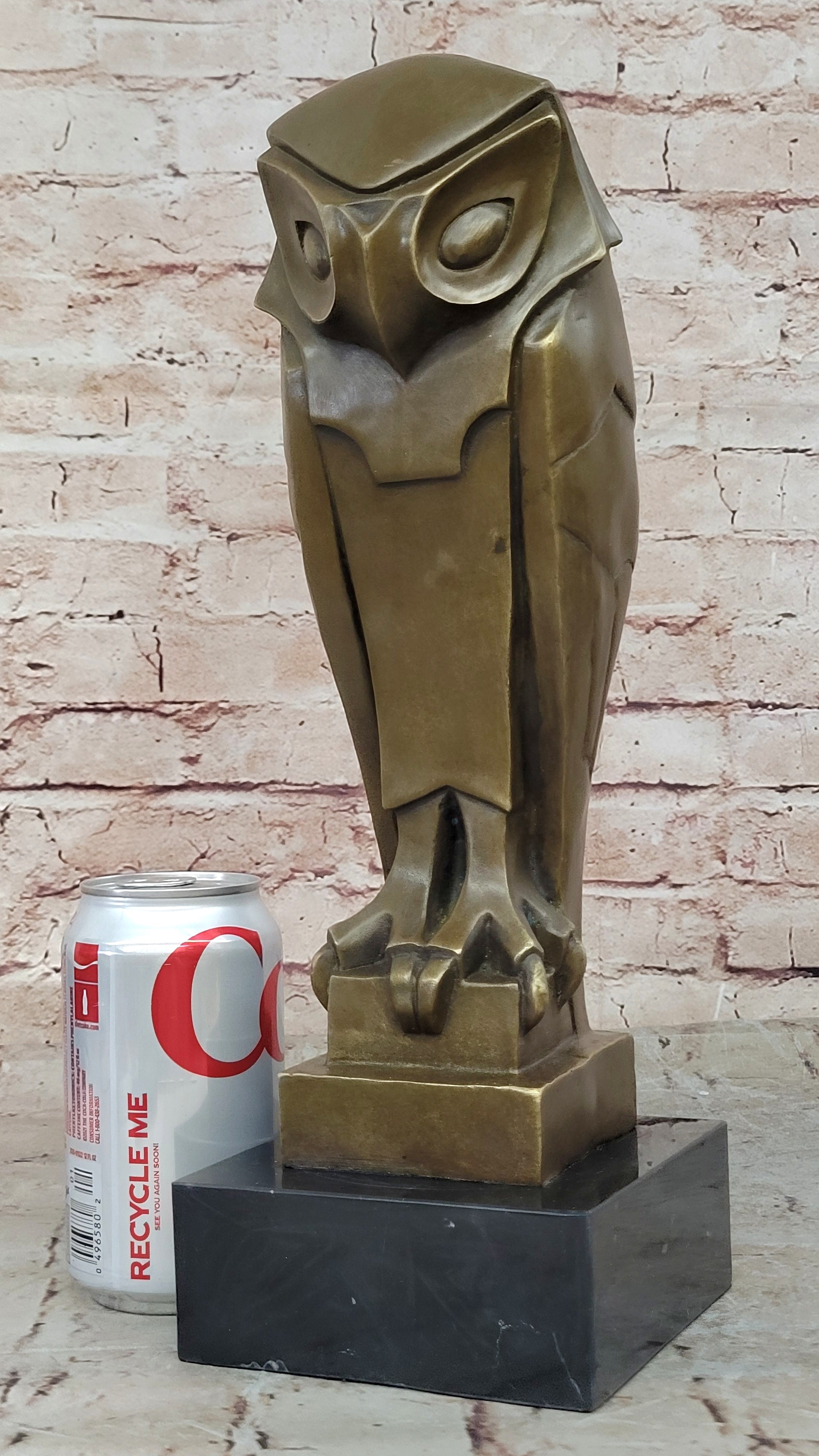 Art Deco Bronze Owl – Modern Stylized Bird